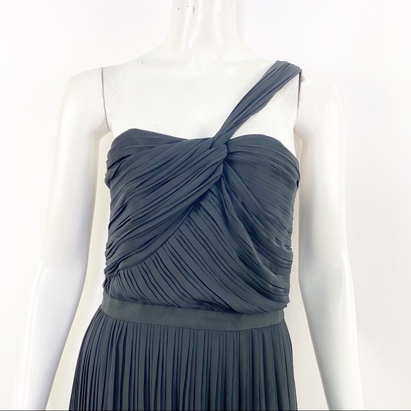Club Monaco One Shoulder Pleated Maxi Dress - Picture 2 of 8